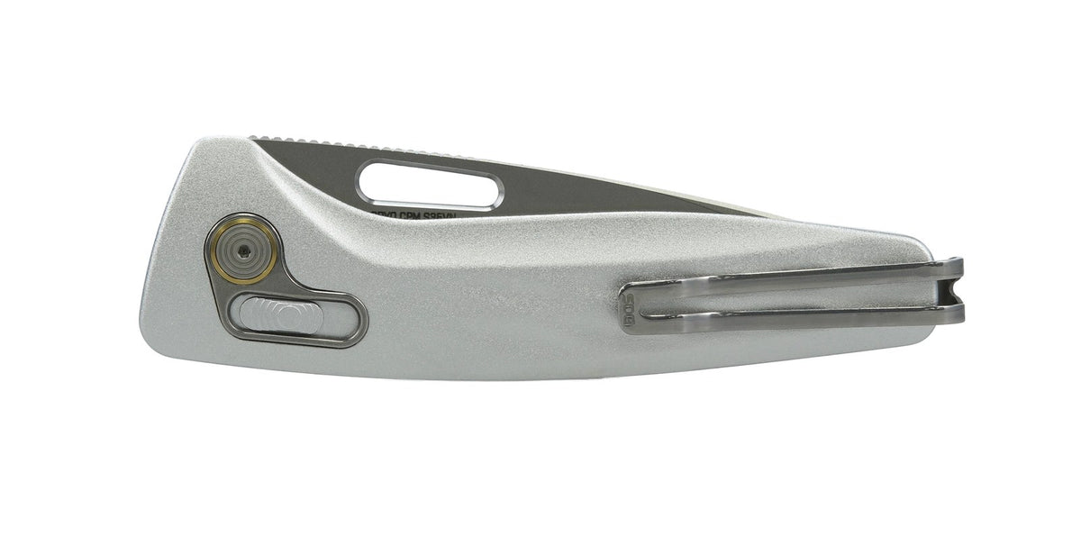 SOG SOG One Zero XR, 3.1" Drop Point Blade, Box, Silver Aluminum + Black Chrome #12-73-06-57