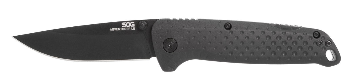 SOG Adventurer LB, 3.5" Blade, 5CR15MOV, Blackout, Blister Pack #13-11-01-43