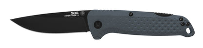 SOG Adventurer LB, 3.5" Blade, 5CR15MOV, Gray + Black, Blister Pack #13-11-06-43