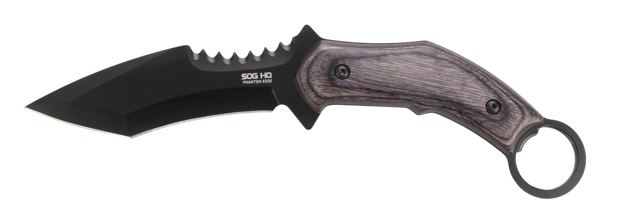 SOG Phantom Edge Karambit, HQ Edition, 4.75" Blade, Blister Pack #17-44-03-43