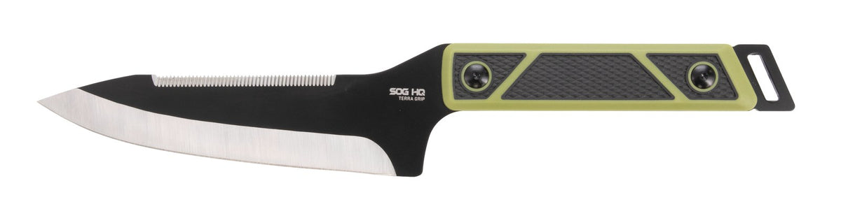 SOG Terragrip Camp Knife, HQ Edition, 6.7" Blade, Trap Blister #17-44-07-43