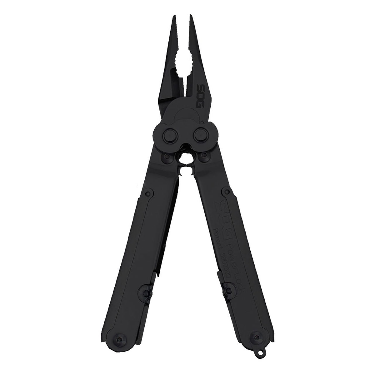 SOG Powerlock with Scissors, Nylon Sheath, Black Oxide, Clam Pack #B61N-CP