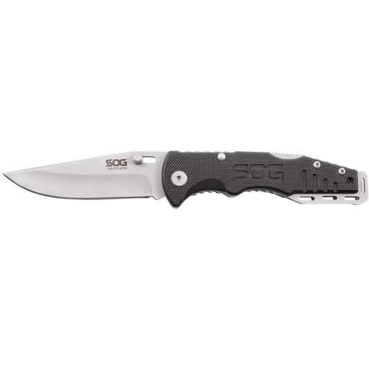 SOG Salute Mini, Bead Blast, G10, Clam Pack #FF1001-CP