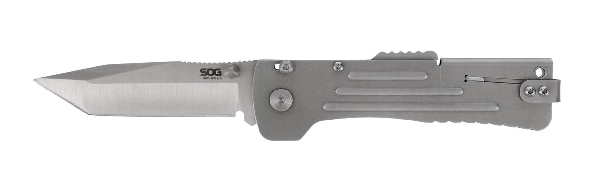 SOG Slim Jim 2.0, 3.18" Blade, Clam Pack, Satin #SJ41-CP