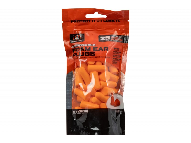 Walker's Foam Ear Plugs - 25 Pair Bag #FP25-BAG