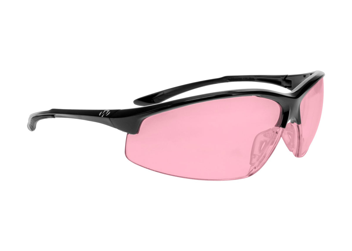 Walker's Tanker Open Full Frame Shooting Glasses with Case - Rose #IKNOF1-ROS