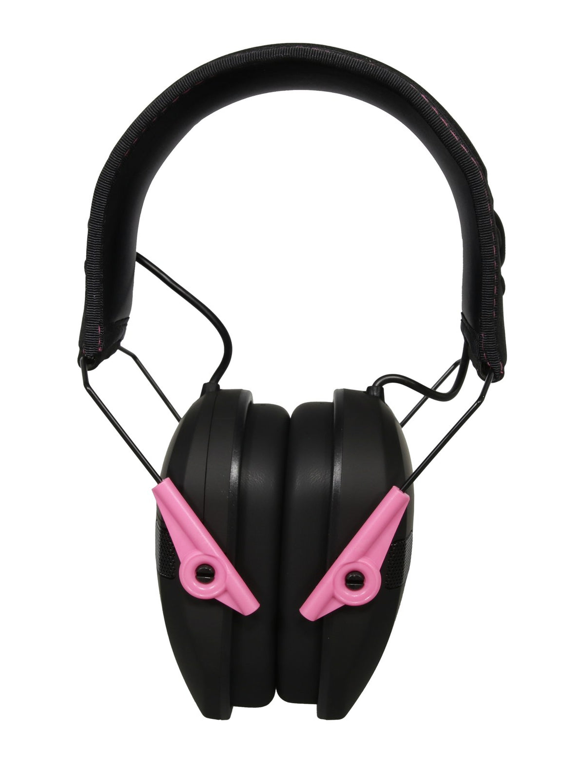 Walker's Razor Slim Electronic Muff, Black with Pink Accent #RSEM-PNK