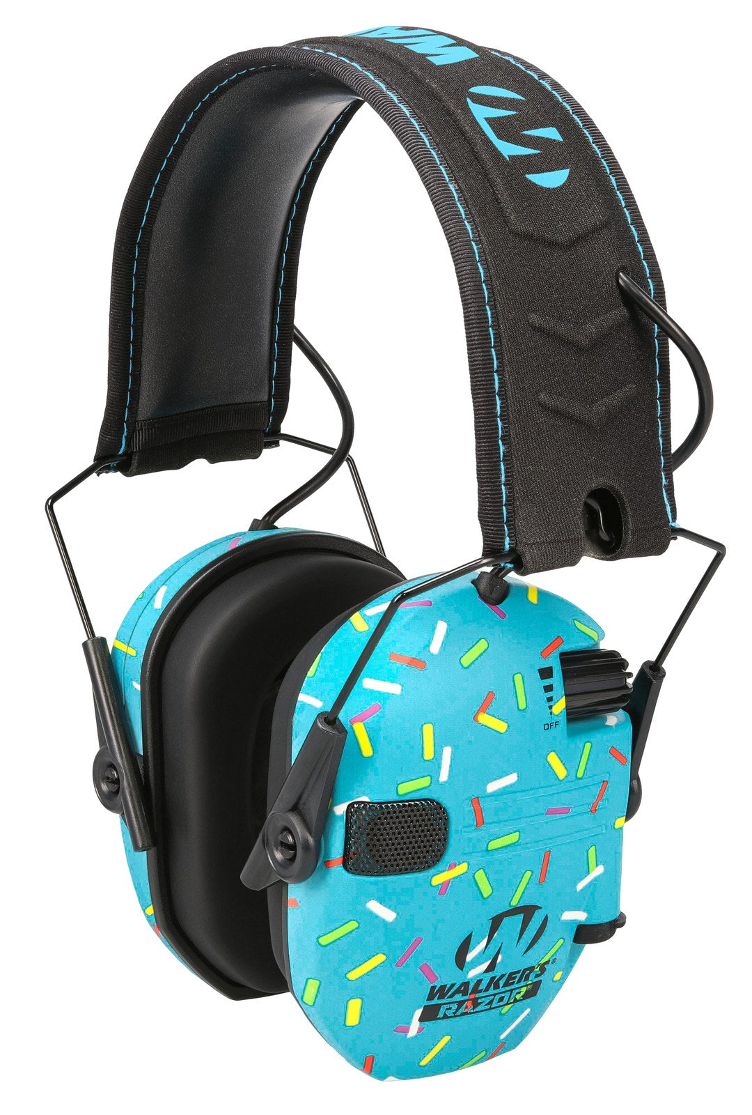 Walker's Razor Slim Electronic Muff, Blue Sprinkles #RSEM-SPRNKBL