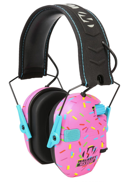 Walker's Razor Slim Electronic Muff, Pink Sprinkles #RSEM-SPRNKP