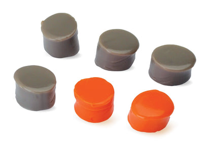 Walker's Silicon Plugs - Flat Dark Earth (4 Pcs) & Orange (2 Pcs) #SILPLG-OFDE