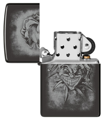 Zippo Clown Design, High Polish Black Lighter #48914