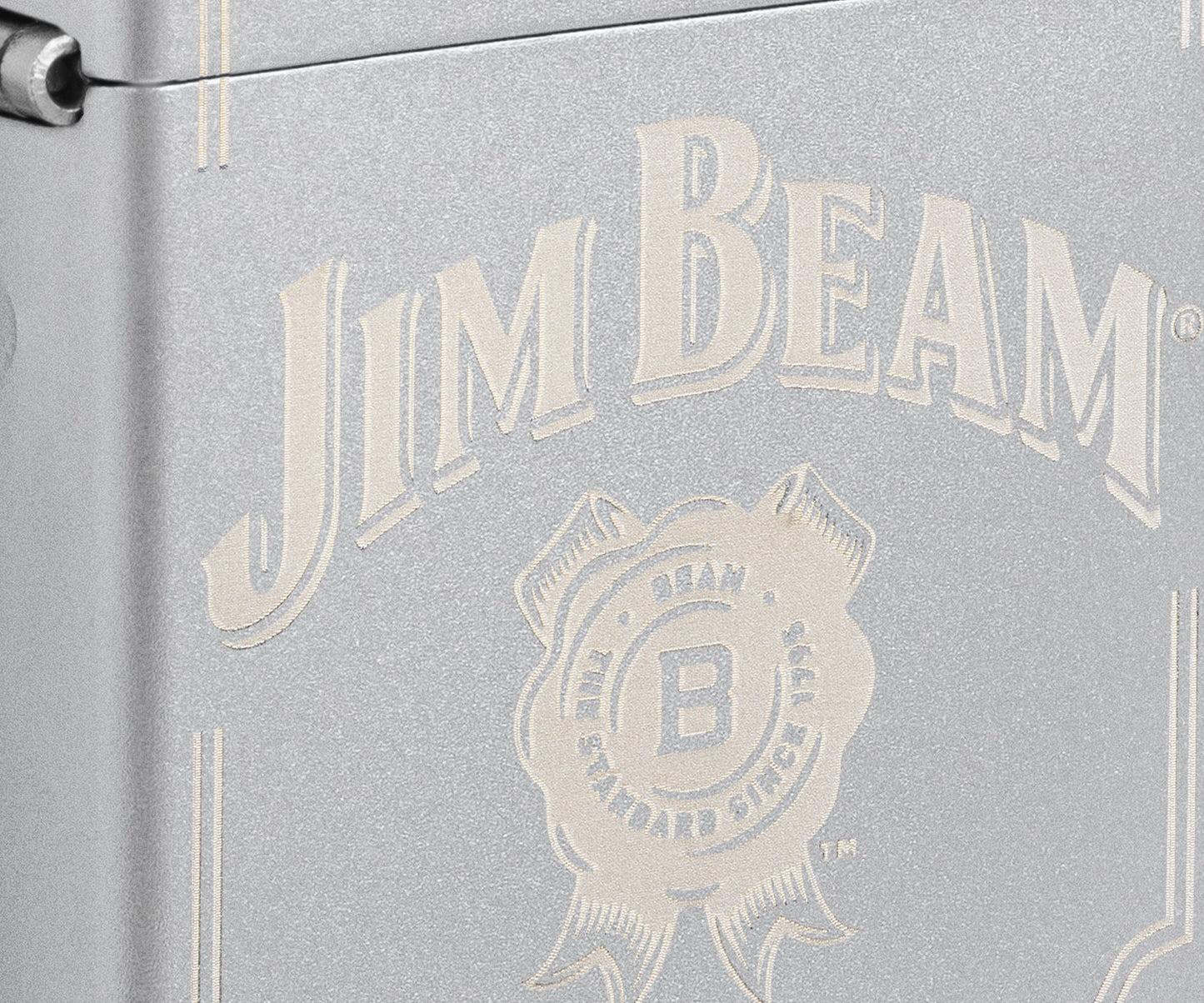 Zippo Jim Beam, Satin Chrome Lighter #47411