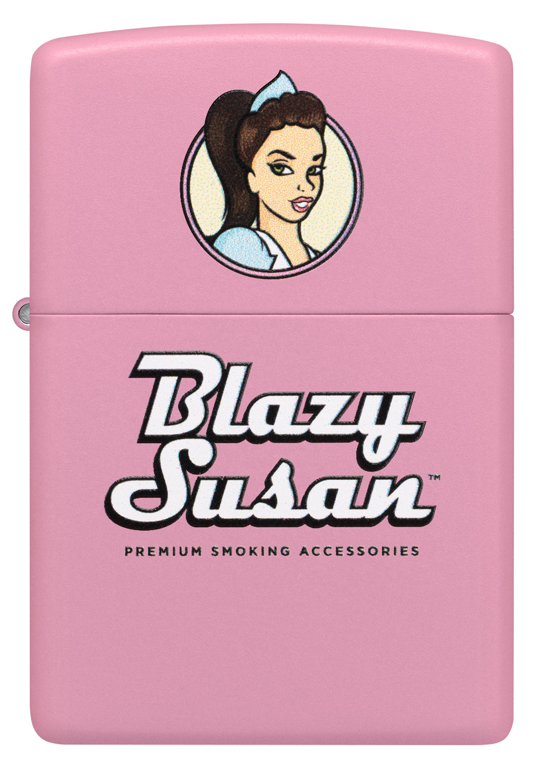 Zippo Blazy Susan Pink Logo Design, Pink Matte Finish Lighter #46770