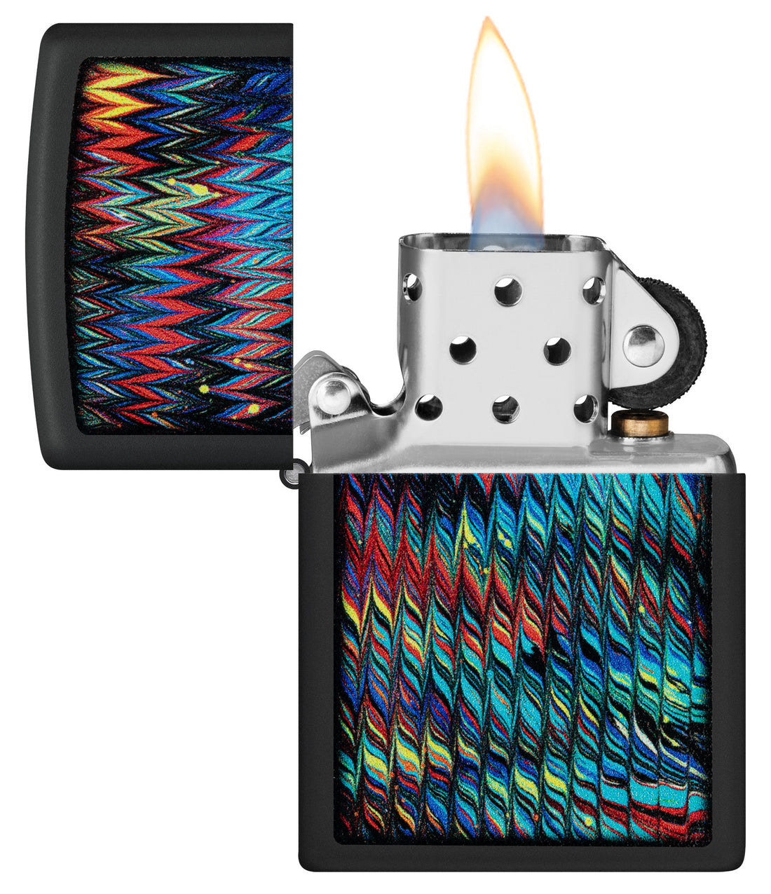 Zippo Paint Pour Design, Black Matte Lighter #46169