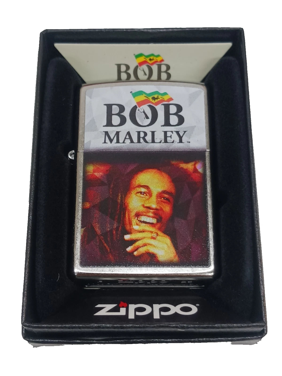 Zippo Bob Marley Design, Street Chrome Lighter #46994