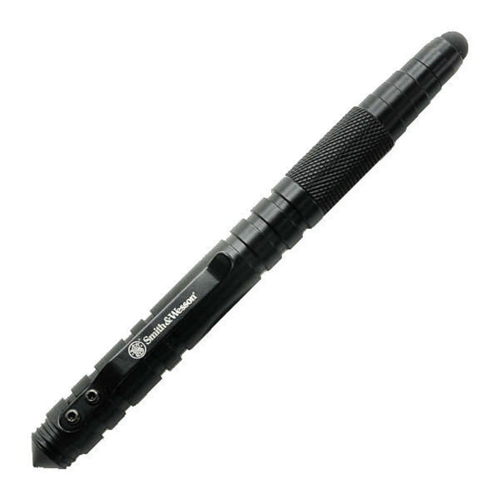 Smith & Wesson Tactical Stylus Ball Point Pen, Black Ink + Pocket Clip #SWPEN3BK
