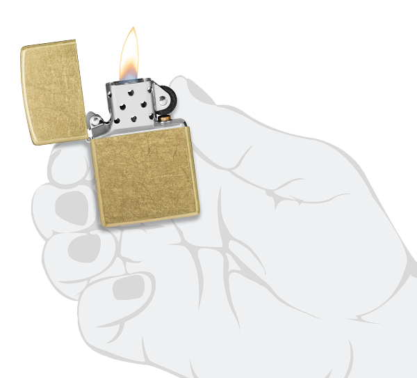 Zippo Classic Street Brass Base Model Lighter #48267