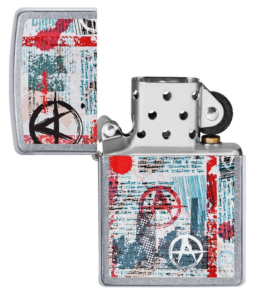 Zippo Anarchist Design, Street Chrome Design Windproof Lighter #49662