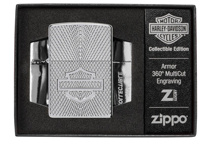 Zippo Harley Davidson 2024 Collectible High Polish Chrome Armor Lighter #46022