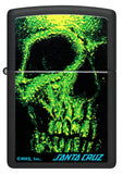 Zippo Santa Cruz Skateboards Skull Design, Black Matte Lighter #48743