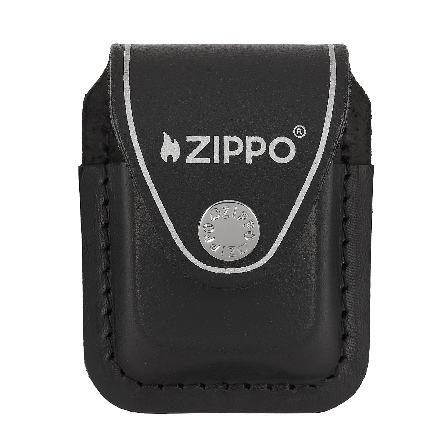 Zippo Clip-On Black Leather Pouch, For Zippo Lighters, Metal Belt Clip LPCBK #67012