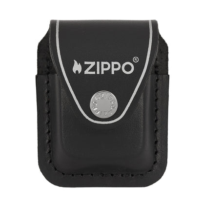 Zippo Clip-On Black Leather Pouch, For Zippo Lighters, Metal Belt Clip LPCBK #67012