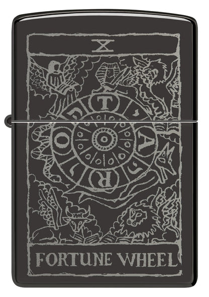 Zippo Wheel of Fortune Design, High Polish Black Lighter #46138