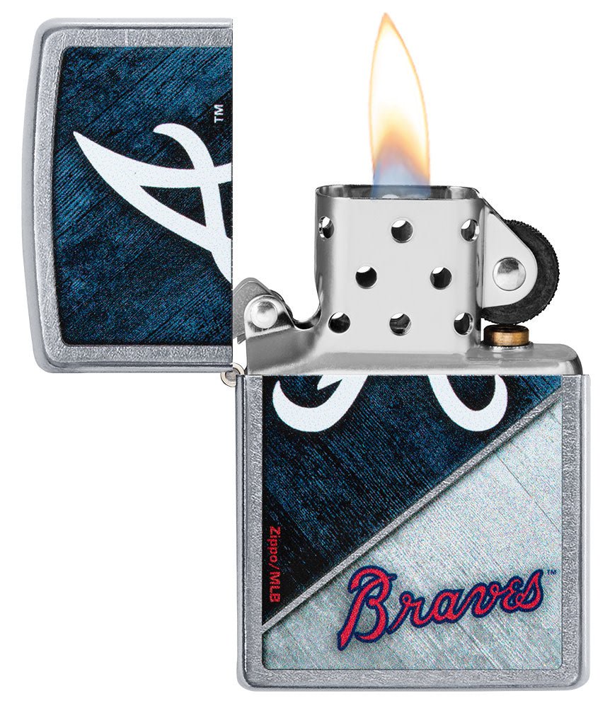 Zippo MLB Atlanta Braves Baseball Team, Street Chrome Lighter #49723