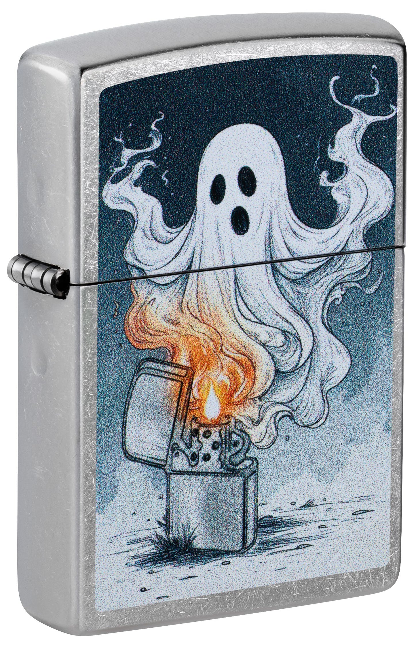 Zippo Ghost, Street Chrome Lighter #47436