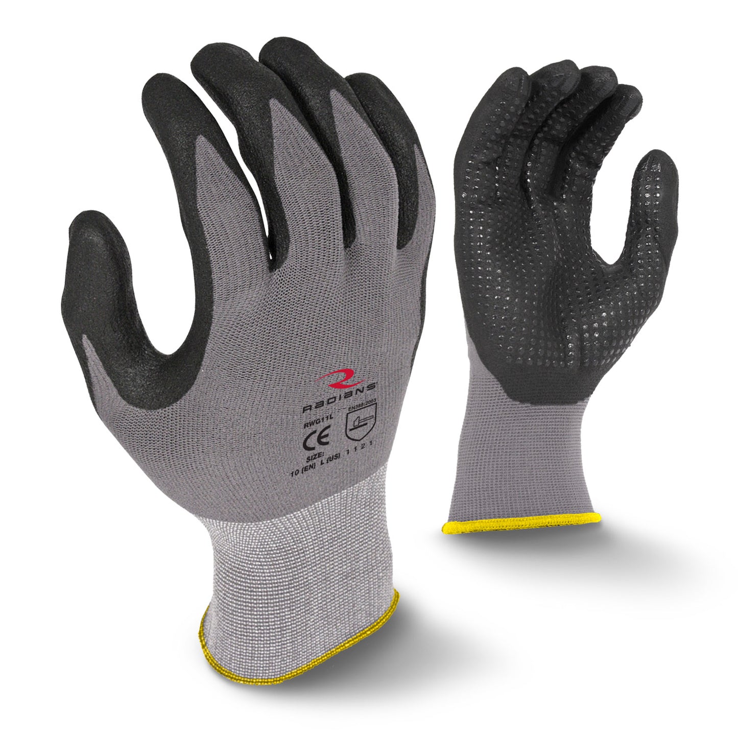 Radians Microdot Foam Nitrile Gripper Glove, Size S #RWG11S