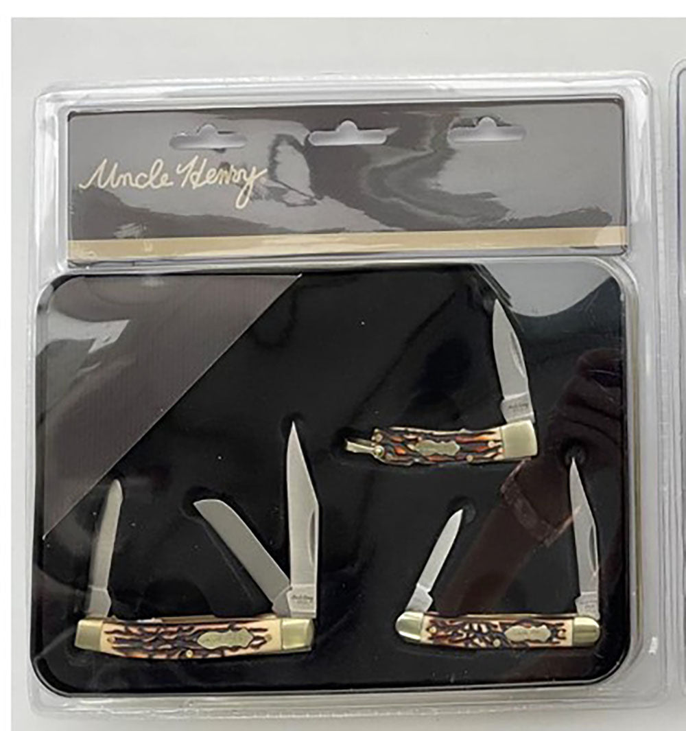 Uncle Henry 3 Piece Knife Combo Pack with Tin #1200448