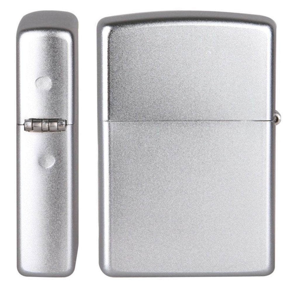 Zippo Classic Satin Chrome Finish Luxurious Genuine Windproof Zippo Lighter #205