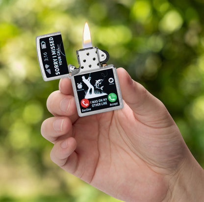 Zippo Sorry I Missed Your Call, Street Chrome Lighter #47450