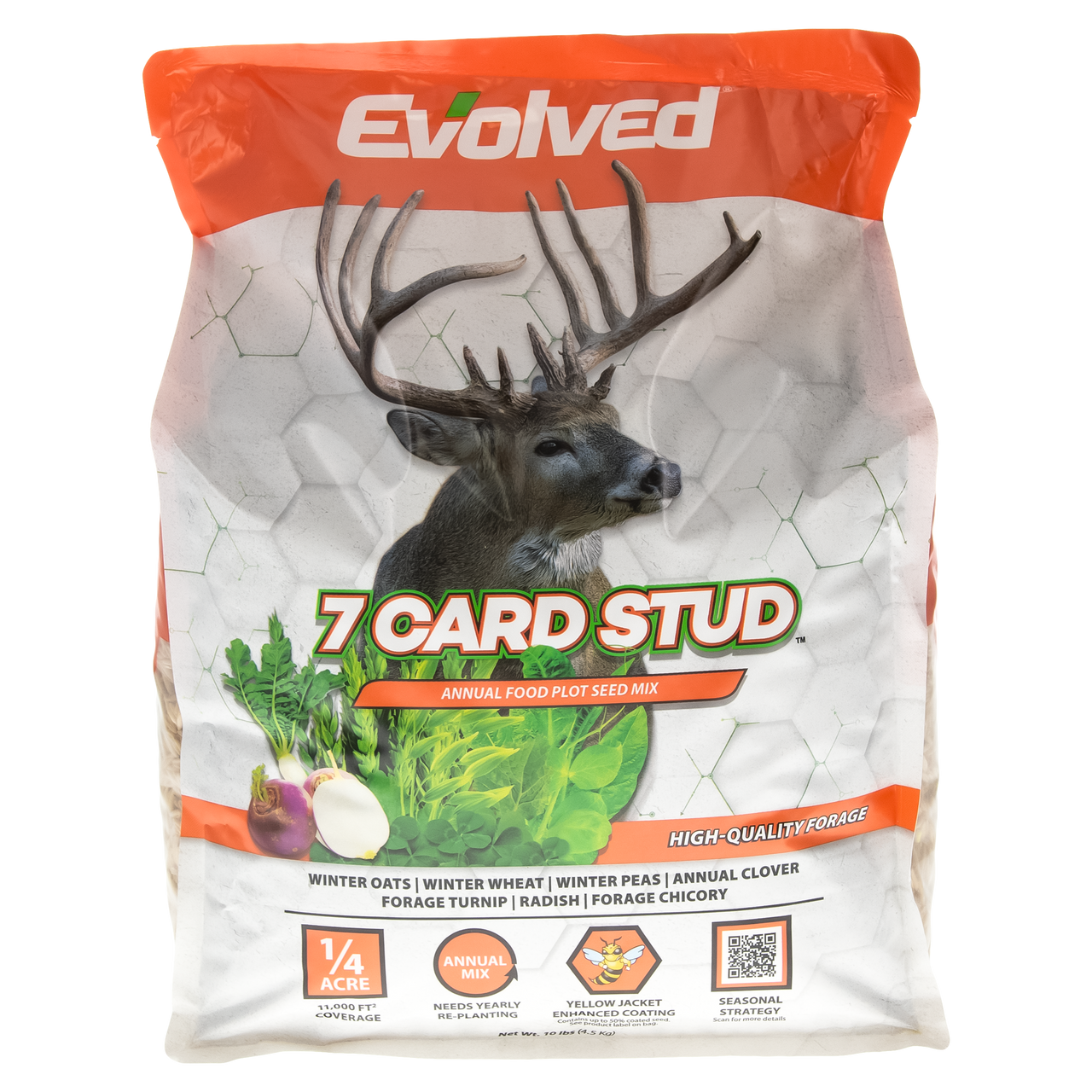 Evolved 7 Card Stud Annual Food Plot Seed Mix #EVO73027