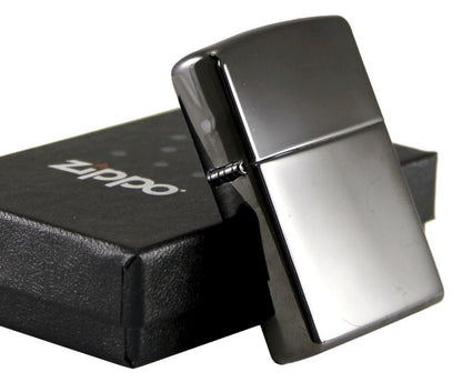 Zippo Classic High Polish Black Base Model Lighter #24756