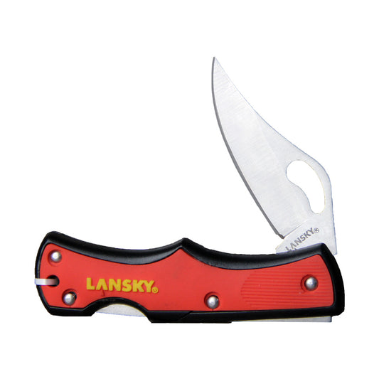 Lansky Lockback Folding Pocket Knife, Red, 2 inch Blade #LKN045-RED