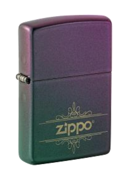 Zippo Ornamental Logo Design, Iridescent Lighter #48079
