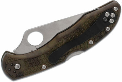 Spyderco Delica 4 Folding Knife, 2.9" Steel Blade, Made in Japan #C11ZFPGR