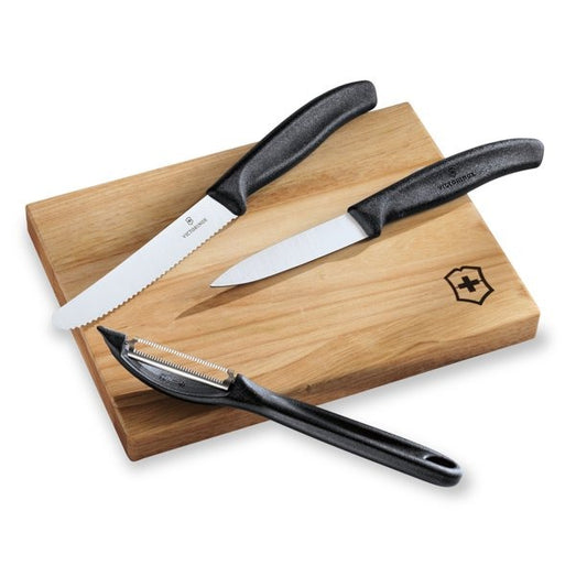 Victorinox 4-Piece Prep Set with Cutting Board, Clam Pack #6.7603.3US1
