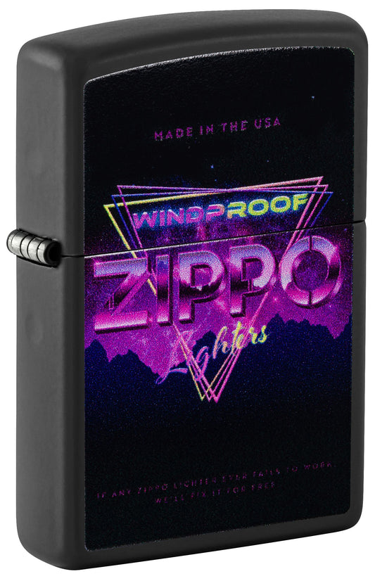 Zippo Triangle Design, Black Matte Lighter #46247