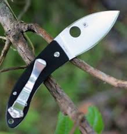 Spyderco LIL' LUM Knife, Black G-10 Handle #C205GP