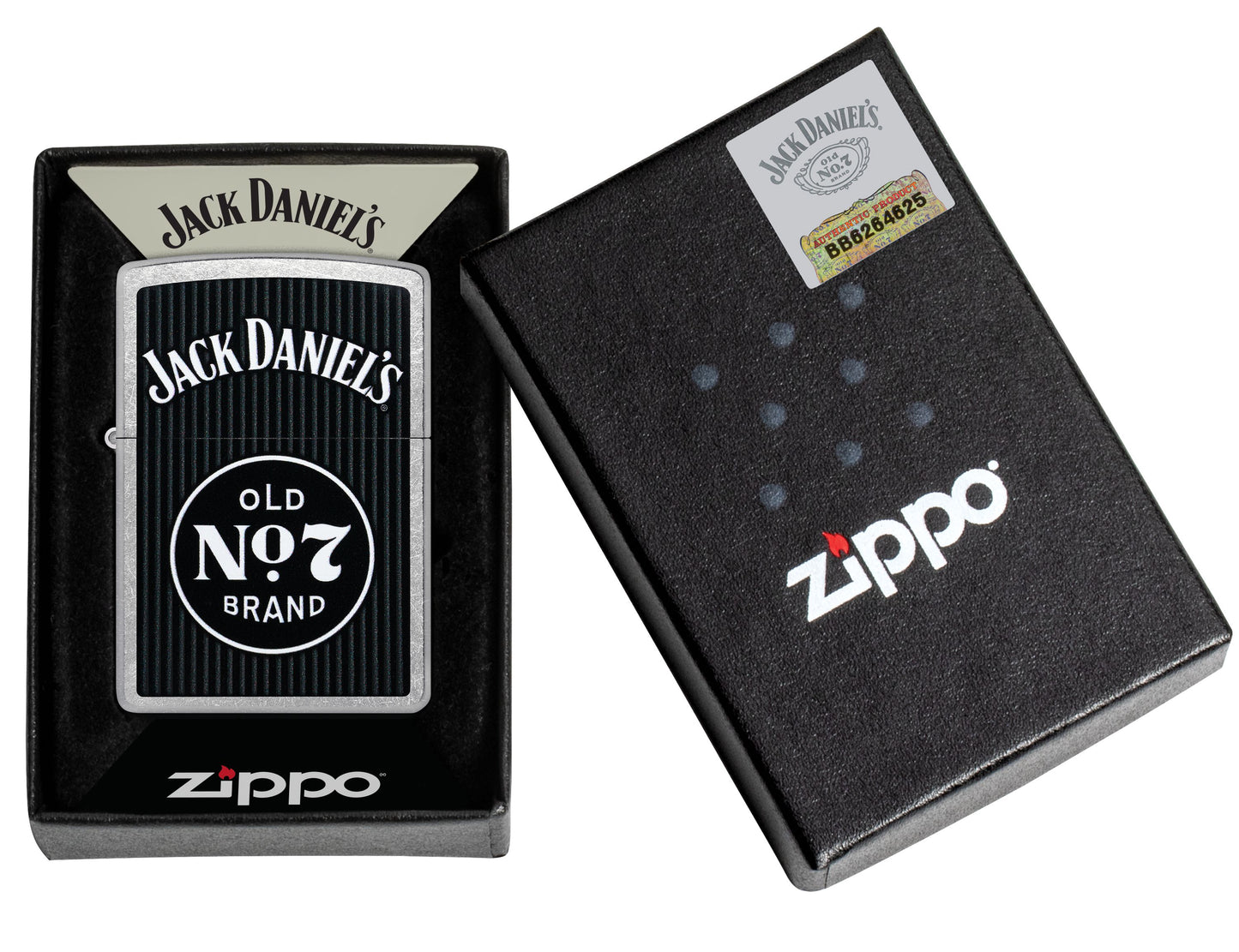 Zippo Jack Daniels Old No 7, Street Chrome Lighter #47415