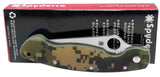 Spyderco Military Model G-10 Camo Knife #C36GPCMO