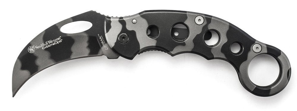 Smith & Wesson Extreme Ops, Urban Camo Titanium Coated SS Hawkbill #CK32C