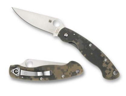 Spyderco Military Model G-10 Camo Knife #C36GPCMO