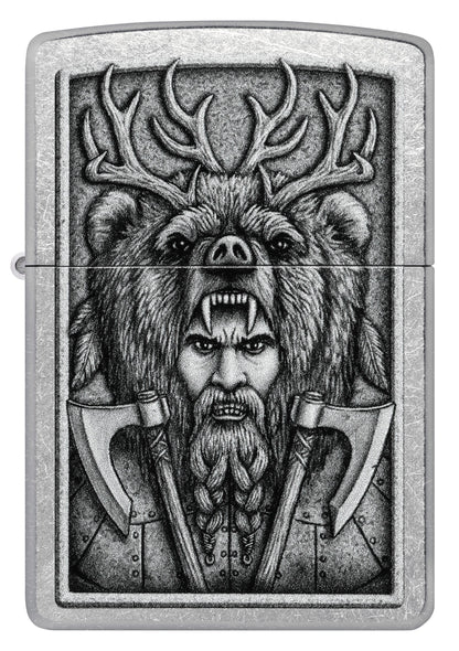 Zippo Viking Hunter Design, Street Chrome Lighter #48731