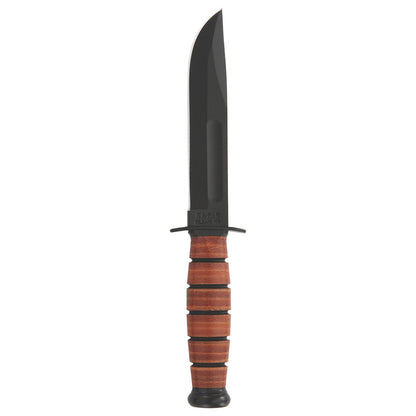 KA-BAR Short USA Tactical Knife, w/Brown Leather Sheath #1251