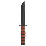 KA-BAR Short USA Tactical Knife, w/Brown Leather Sheath #1251
