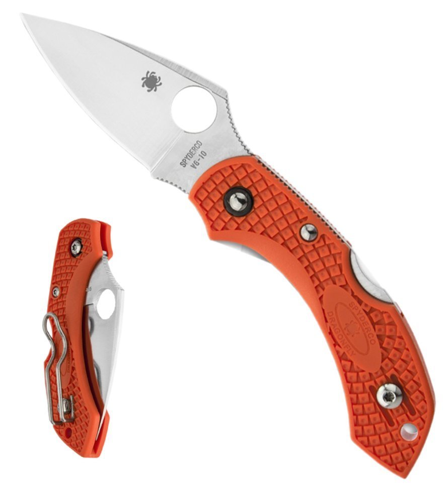 Spyderco Dragonfly 2 Folding Knife, FRN Handle, Orange #C28POR2