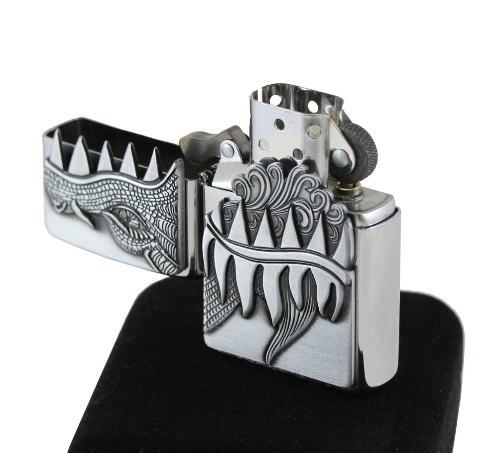 Zippo Fire Breathing Dragon Emblem Lighter #28969